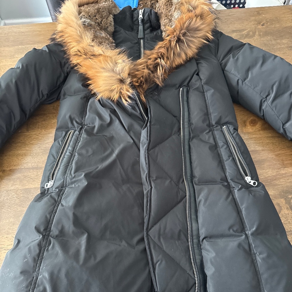 Mackage Montreal Women’s Long Down Coat – Black – Size S